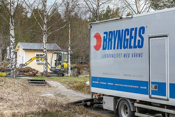 Bryngels borrar bergvärme i Ljusdal – anpassat för lokala markförhållanden.